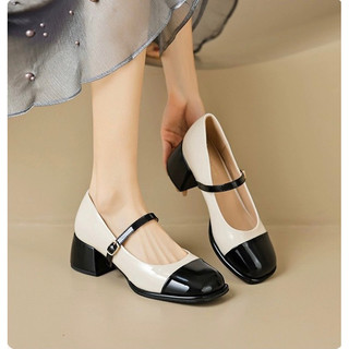 Giày búp bê marry jane gót vuông 5cm - 2054