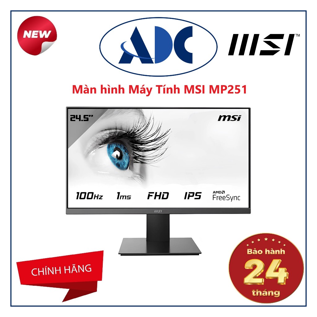 Màn hình Máy Tính MSI MP251 (24.5 Inch/ IPS/ 100Hz/ 1ms) - Chính Hãng Bảo Hành 24 Tháng