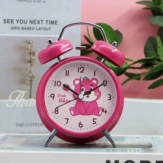 Đồng hồ chuông báo thức hình gấu dâu, đồng hồ gấu dâu