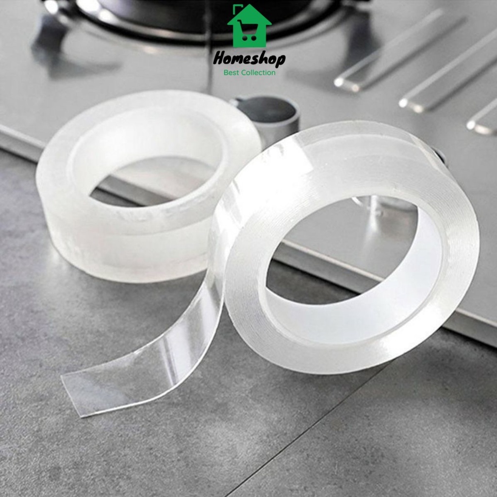 [Siêu Rẻ]  Băng dính 2 mặt trong suốt đa năng dài 3m -Shop uy tín