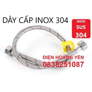 Dây cấp nước bồn cầu toilet inox 4,5,6,8 Tấc
