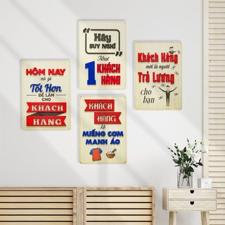 Bảng gỗ decor, bảng gỗ slogan Siêu dễ thương