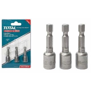 8mm bộ mũi bắn vít tôn có nam châm hút 1/4" total tac270832