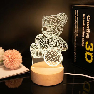 Đèn ngủ LED 3D trang trí - quà tặng độc đáo