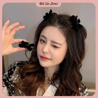 Sét 2 chiếc Kẹp tóc nơ, Kẹp tóc càng cua nơ nhung xinh xắn