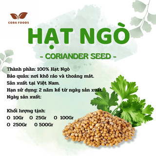 Hạt Ngò, Hạt Mùi Thơm (Coriander Seed)