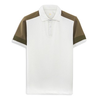 Áo thun Polo nam tay ngắn cổ bẻ KINGCLUB màu trắng phối tay màu thời trang vải cotton CVC chống nhăn - MIXMEN