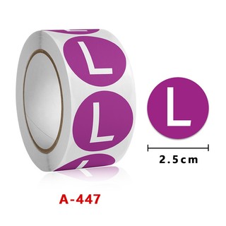 Cuộn 500 tem Sticker dán size quần áo 2.5cm