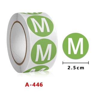 Cuộn 500 tem Sticker dán size quần áo 2.5cm