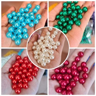 Hạt cườm, Hạt ngọc nhựa nhiều màu có lỗ làm vòng tay, vòng cổ, trang trí quần áo