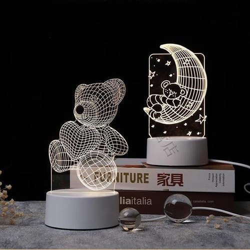 Đèn ngủ LED 3D trang trí - quà tặng độc đáo