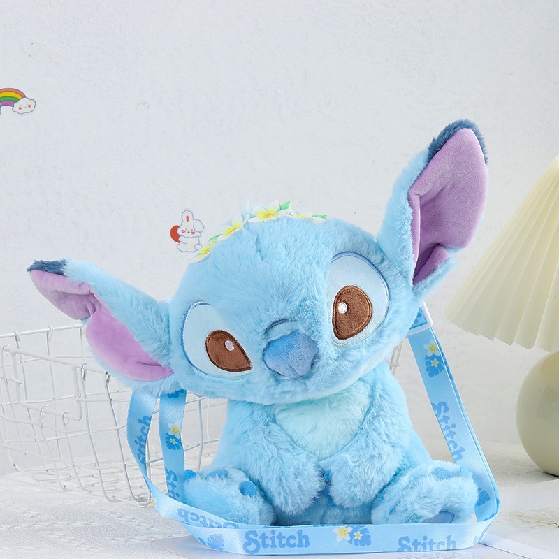 Túi đeo chéo Stitch / Angel ăn cupcake, trà sữa chính hãng Disney