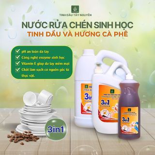 Nước rửa chén sinh hoc tinh dầu & hương cà phê