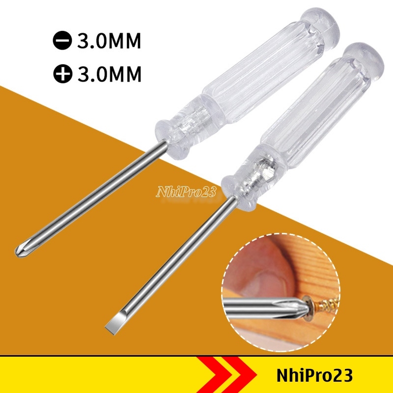 Tua vít nhỏ 3mm - Tô vít bake - tô vít 2 cạnh dẹp 95mm sửa chữa đồ chơi