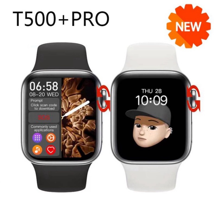 Đồng Hồ Thông Minh T500+ pro Nghe Gọi Bluetooth, Smart Watch T500 + Hiwatch Pro Thay Ảnh Màn Hình HOT 2024