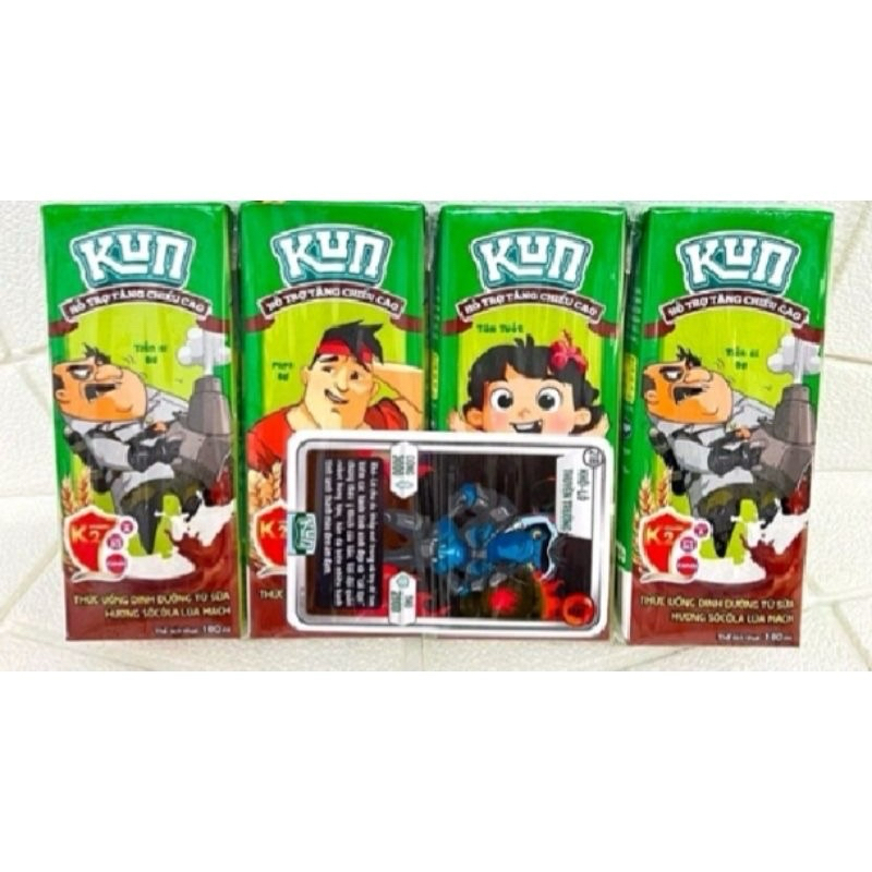 1 Vỉ 4 Hộp Sữa Lif Kun 180ml Hương Socola