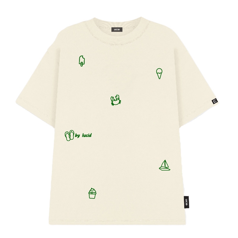 ÁO THUN Local Brand Unisex LUCID BEACH Nam Nữ Tay Lỡ From Rộng Chất Cotton