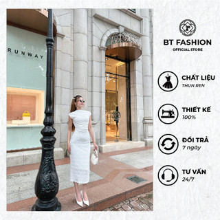Đầm dự tiệc đuôi cá chất vải thun ren cao cấp - BT212