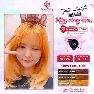 Thuốc nhuộm tóc màu VÀNG CAM Molokai siêu dưỡng, nhuộm tóc an toàn tại nhà lên màu chuẩn  - Pretty Valley Hair
