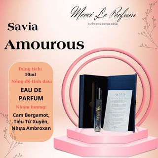 Nước hoa nam Amorous SAVIA Luxury Prefume, mùi hương đẳng cấp Dior Sauvage dung tích 10ml