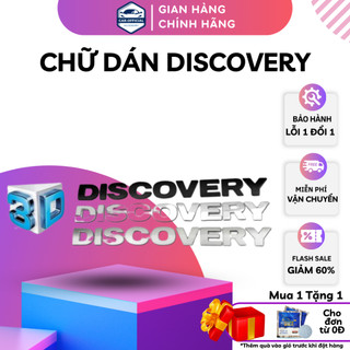 Tem Dán Xe – Chữ Nổi Dán Xe DISCOVERY – Tem Dán Xe Ô Tô Mạ Crom Trang Trí Xe Hơi, 3 Màu Lựa Chọn