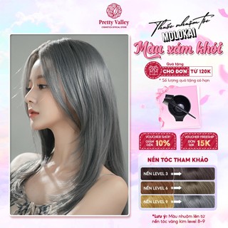 Thuốc nhuộm tóc màu XÁM KHÓI Molokai siêu dưỡng, nhuộm tóc an toàn tại nhà lên màu chuẩn  - Pretty Valley Hair