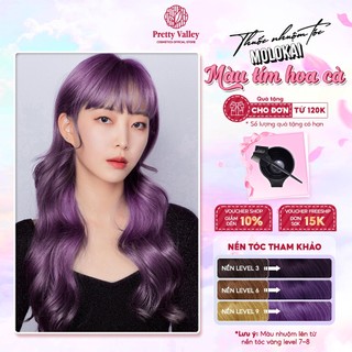 Thuốc nhuộm tóc màu TÍM HOA CÀ Molokai siêu dưỡng, nhuộm tóc an toàn tại nhà lên màu chuẩn  - Pretty Valley Hair