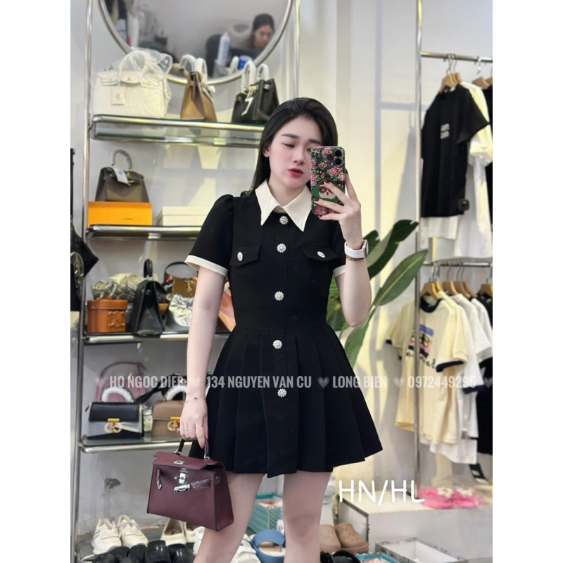 VÁY KHUY CỔ TRẮNG