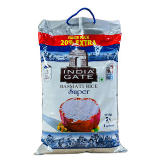 Gạo Ấn Độ Basmati India Gate Rice Super, 6kg cho người tiểu đường