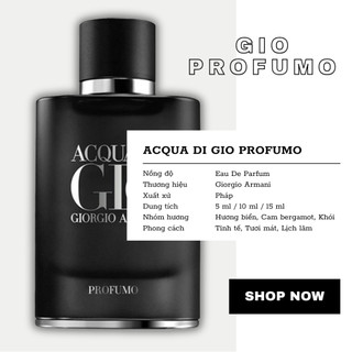 Nước Hoa Gio Profumo | Nước Hoa Nam Chất Lượng Chính Hãng Giá Tốt 5ml/10ml/15ml