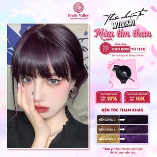 Thuốc nhuộm tóc màu TÍM THAN Molokai siêu dưỡng, nhuộm tóc an toàn tại nhà lên màu chuẩn  - Pretty Valley Hair