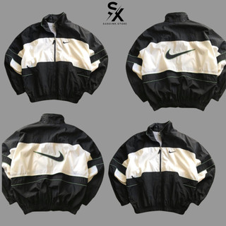 Áo gió Nike jacket nike swoosh vintage mẫu mới 2024 cao cấp hàng 2 lớp thoáng mát form unisex nam nữ chính hãng cao cấp