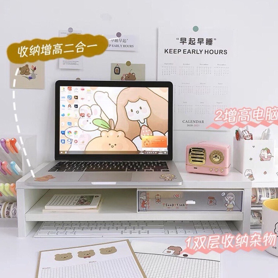 Kệ Nhựa để màn hình máy tính,lap top cho bàn làm việc