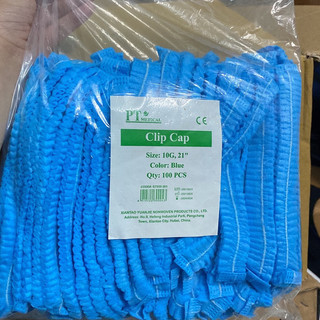 Bịch 100 cái bao trùm tóc (Nón giấy y tế/ nón con sâu)
