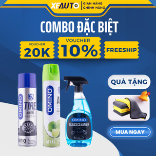 Combo Đặc Biệt Omino Nước Rửa Kính M86 & Xịt Khử Mùi M11 & Xịt Bóng Lốp M10 - Chính Hãng Omino Vietnam