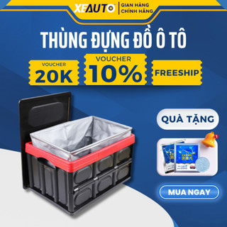 Thùng Đựng Đồ Ô Tô XEAUTO Nhựa ABS Nguyên Khối Gấp Gọn Đa Năng Dung Tích 56 Lít Để Cốp Sau Ô Tô