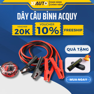 Dây Câu Bình Ắc Quy - Dây Câu Bình Điện Ắc Quy Dài 4m Lõi Đồng - Có Kẹp Cách Điện Bảo Hành 12 Tháng.