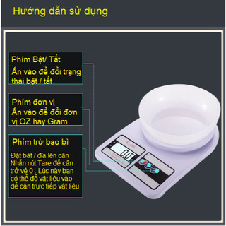 ( tặng kèm pin) Cân điện tử để bàn mini sf-400 B3