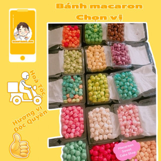 Bánh macaron mini size ( Chọn vị hộp nắp nhôm cao cấp )