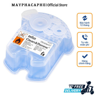 Hộp Nước Rửa Vệ Sinh Cho Máy Cạo Râu Braun Và Máy Cạo Râu Philips, Braun Clean Renew Cartridges, Nhập Đức, BH 12 Tháng