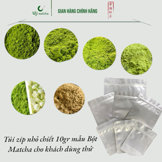 Túi mẫu Bột Matcha 10gr cho Khách test túi zip chắc chắn