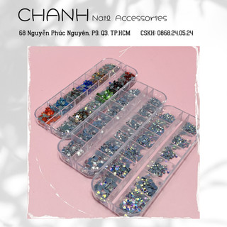 [ĐÁ SIÊU SÁNG BỀN] ĐÁ CHÂN KEO LƯỚI MIX SIZE 1440 VIÊN, SÁNG ĐẸP, KHÔNG BONG CHÂN