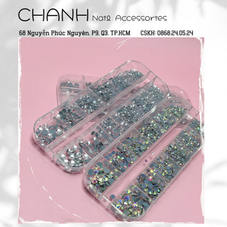 Đá  Chân Keo,Gắn Móng Nail Mix Size  Đá Sáng , Không Bong Chân