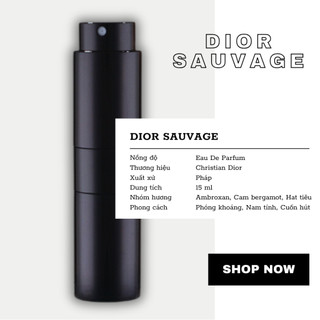 Nước Hoa Dior Sauvage | Nước Hoa Nam Chất Lượng Chính Hãng Giá Tốt 15ml