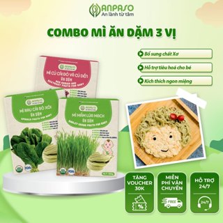 Mỳ ăn dặm cho bé Anpaso bổ sung vitamin chất xơ cho bé, Mì ăn dặm hữu cơ cho bé từ 6 tháng tuổi, Thực phẩm ăn dặm