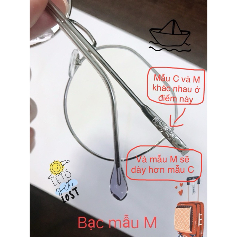 Kính không độ thời trang nam nữ unisex chống ánh sáng xanh, màu xanh nhẹ khi ra sáng