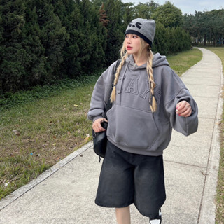 HOODIE BOXY - Áo khoác hoodie thêu đắp vải JJAYS form rộng mũ to nam nữ unisex màu XÁM TRẮNG/XÁM CHÌ/ĐEN 🖤