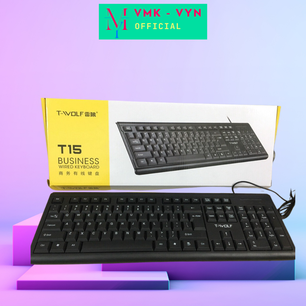 Bàn phím T-WOLF T15,USB,Office hàng chính hãng | BigBuy360 - bigbuy360.vn