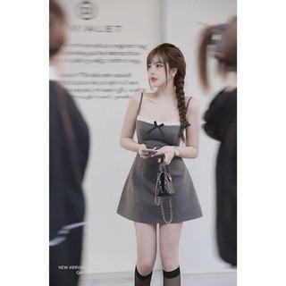Váy ghi đính nơ 2 dây xinh xắn chuẩn MPB