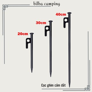 Cọc Đinh Thép Carbon 20/30/40cm Neo Dựng Lều – Đinh Ghim Cắm Đất Cố Định Lều Trại Mái Che Cắm Trại - Billba Camping